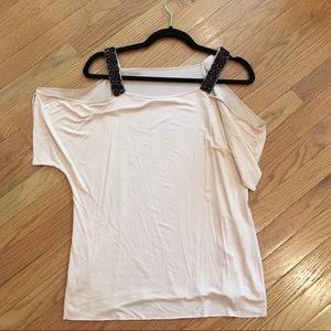 NEW! Silk and Cotton Cold Shoulder Top